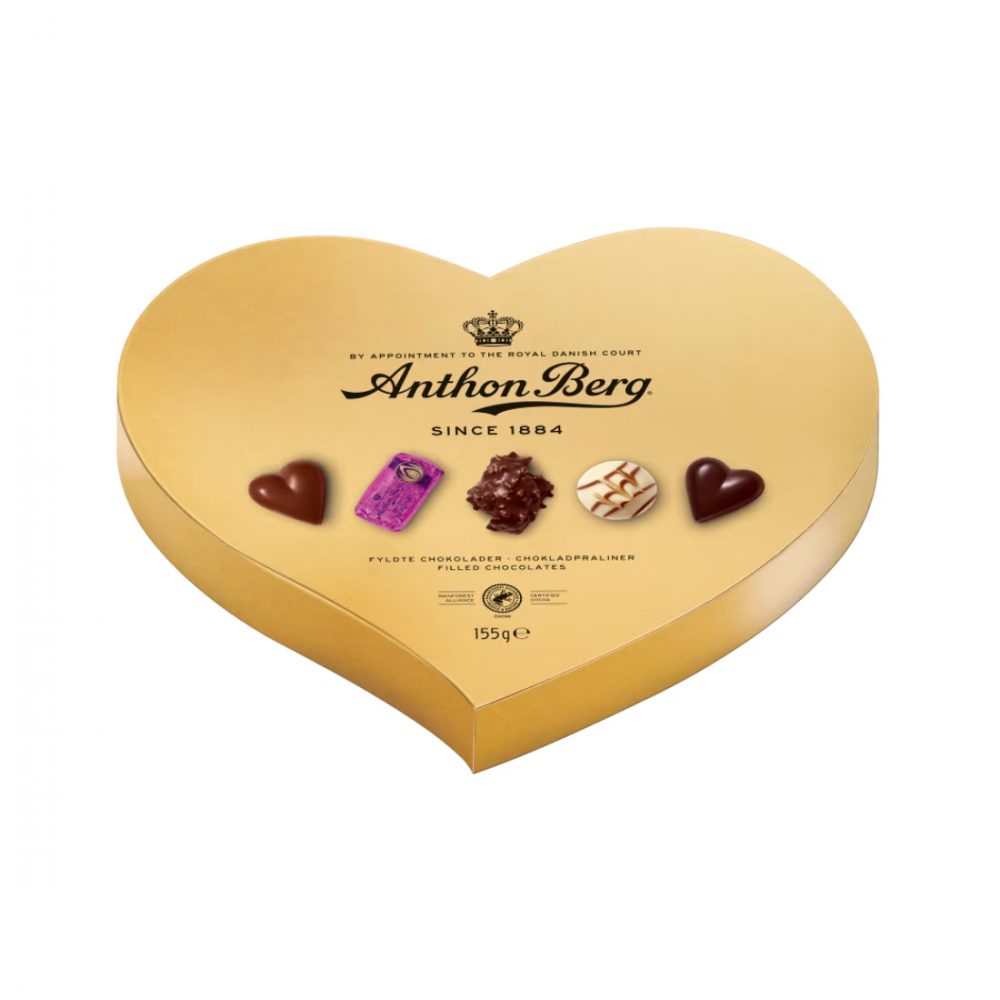 Anthon Berg Heart Shaped Gold Box 155g