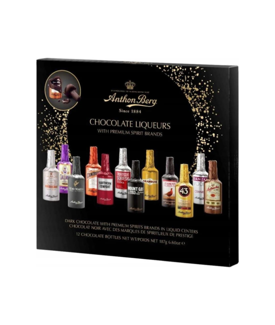 Anthon Berg Chocolate Liqueurs With Premium Spirit Brands 187g