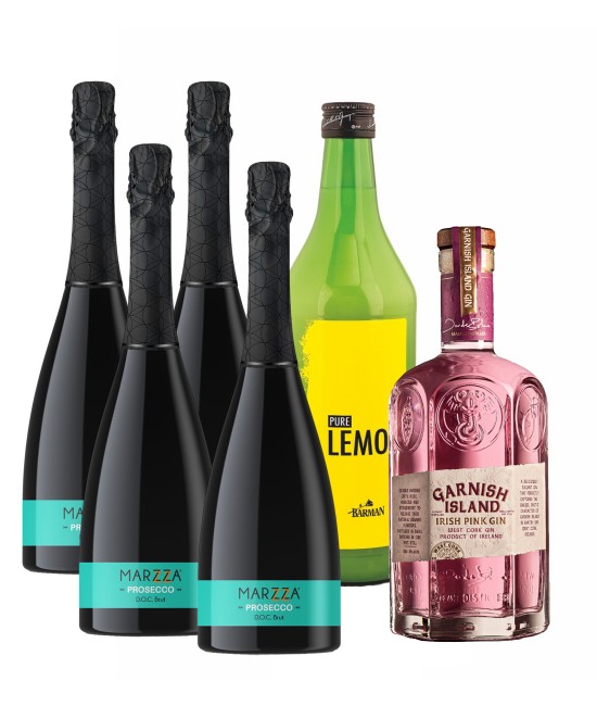 Party Box Marzza Pink Gin Spritz - Roz și fructat  Party Box Marzza Pink Gin Spritz - Roz și fructat