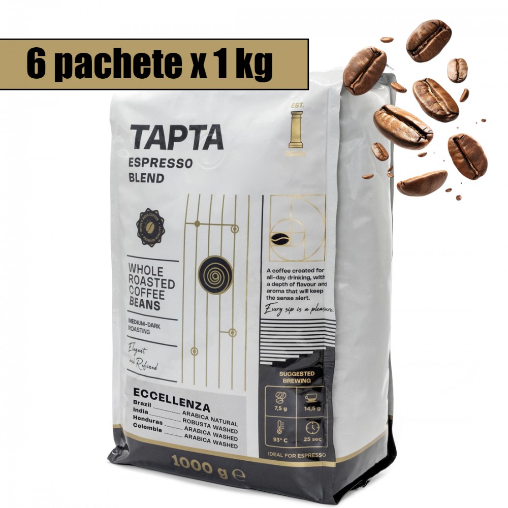 Tapta Eccellenza cafea boabe BAX 6 pachete x 1 kg