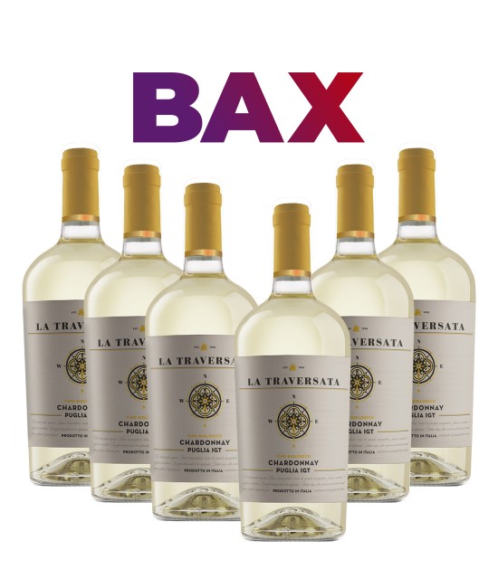 Corvezzo La Traversata Organic Chardonnay IGT Puglia BAX 6 st - Vin Alb Sec - Italia - 0.75L BAX BEST SELLERS - Corvezzo La Traversata Organic Chardonnay IGT Puglia BAX 6 st - Vin Alb Sec - Italia - 0.75L