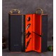 Cutie Deluxe pentru O Sticla de Vin cu 4 Accesorii - Interior Orange - Gift Set - 1