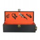 Cutie Deluxe pentru O Sticla de Vin cu 4 Accesorii - Interior Orange - Gift Set - 3