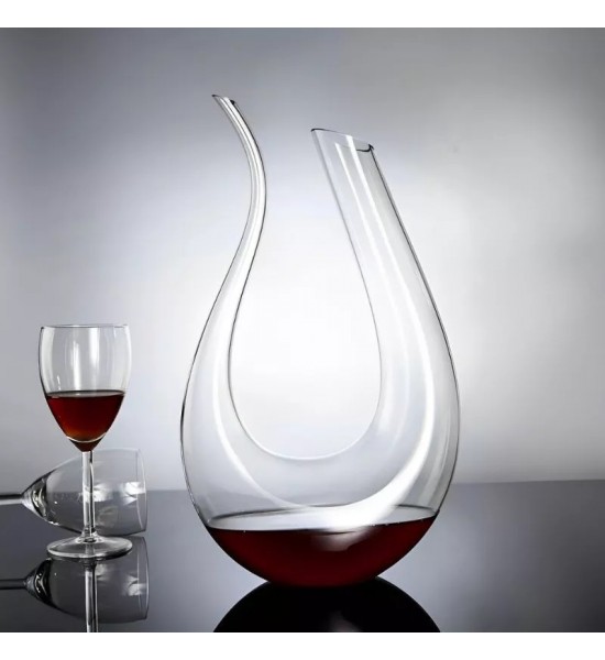 Decantor aerator lebada pentru vin cu bile pentru curatare - 1500 ml - 1