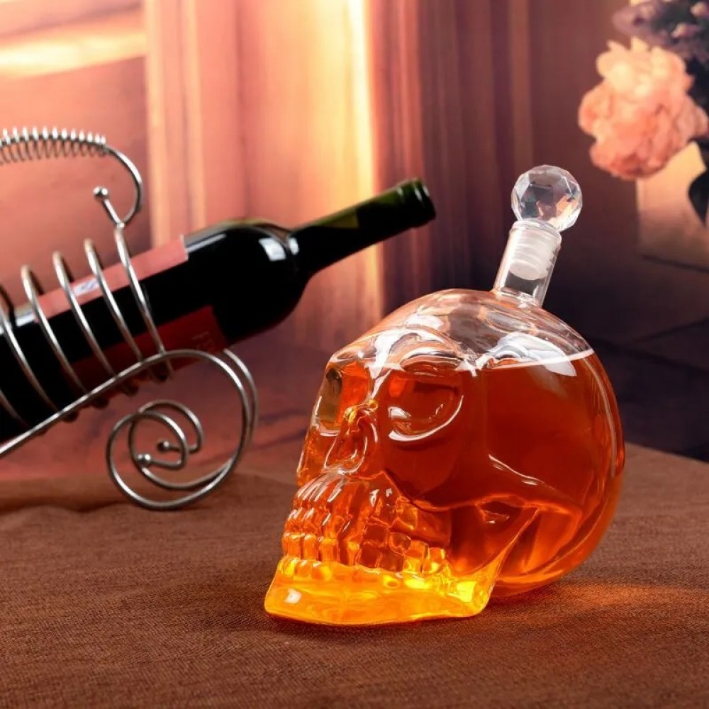 Decantor din sticla in forma de craniu 1000 ml
