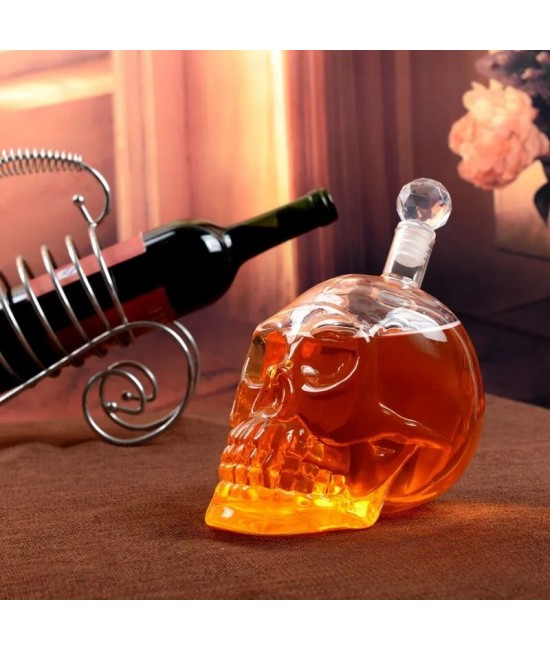Decantor din sticla in forma de craniu 1000 ml
