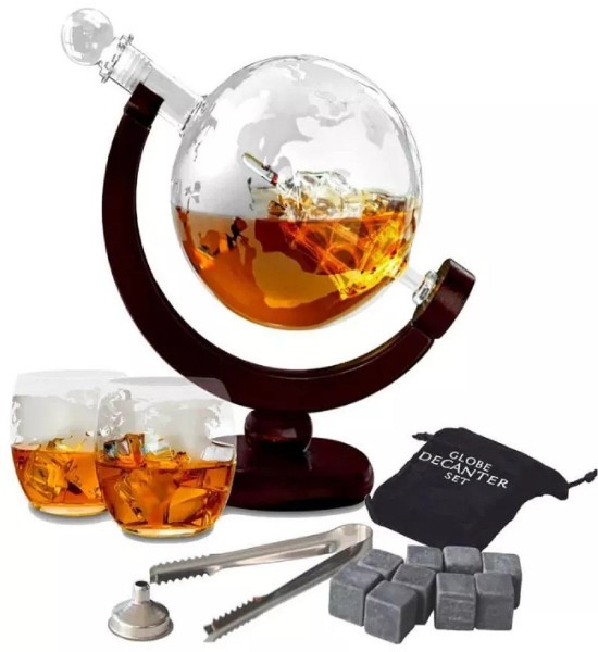 Decantor Glob Pamantesc cu Doua Pahare Epique - Gift Set - 2