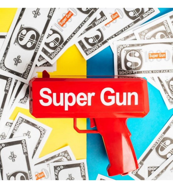 Pistol de jucarie aruncator de bani - 1