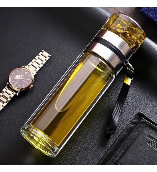 Infuzor din sticla cu pereti dubli pentru ceai 450 ml - 1