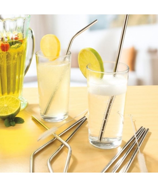 UTILE | AMUZANTE - Set 8 paie reutilizabile din otel inoxidabil