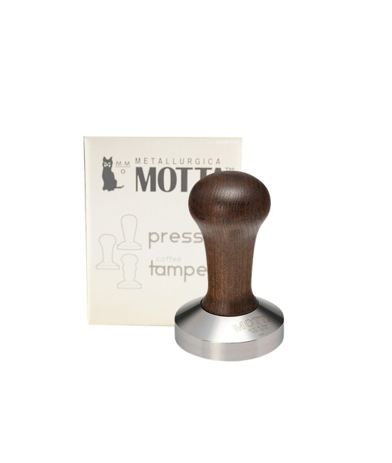CADOURI - Metallurgica Motta - Tamper plat cafea 53 mm - Maner maro