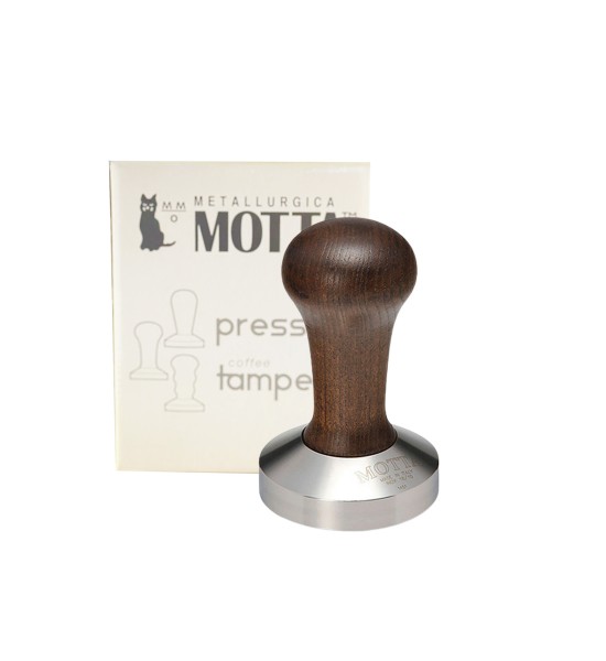 Metallurgica Motta - Tamper plat cafea 58 mm - Maner maro - 1