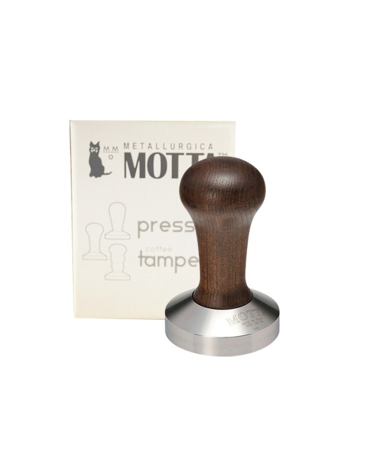 CADOURI - Metallurgica Motta - Tamper plat cafea 58 mm - Maner maro
