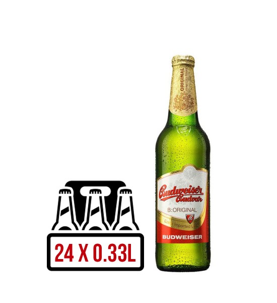 Budweiser Budvar Czech Premium Lager BAX 24 st. x 0.33L Budweiser Budvar Czech Premium Lager BAX 24 st. x 0.33L