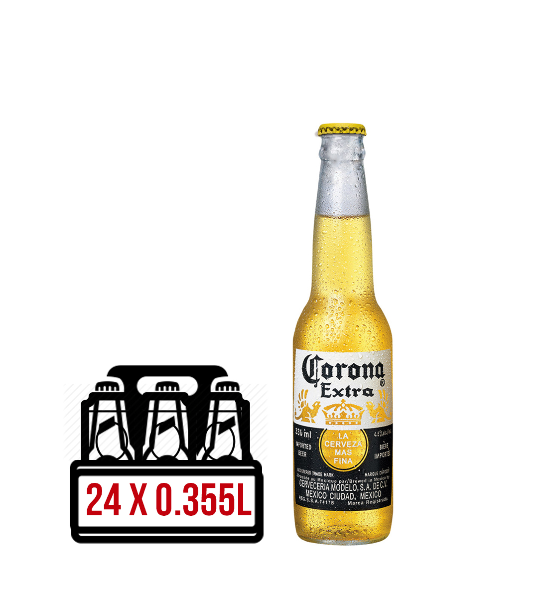 Corona Extra BAX 24 st. x 0.355L Corona Extra BAX 24 st. x 0.355L
