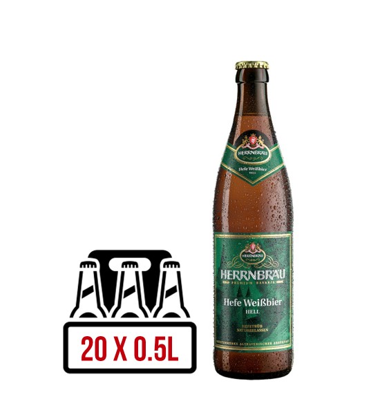 Herrnbrau Hefe Weisbier Hell BAX 20 st. x 0.5L Herrnbrau Hefe Weisbier Hell BAX 20 st. x 0.5L