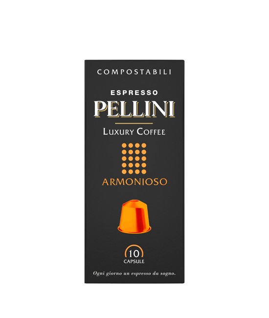 Pellini Espresso Armonioso Luxury 10 capsule compatibile Nespresso
