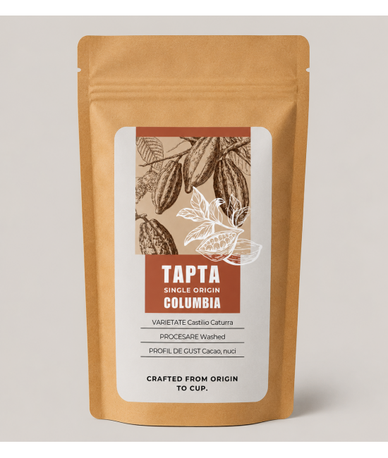 Tapta Columbia - Castilio Caturra - Washed - cafea boabe 250 g