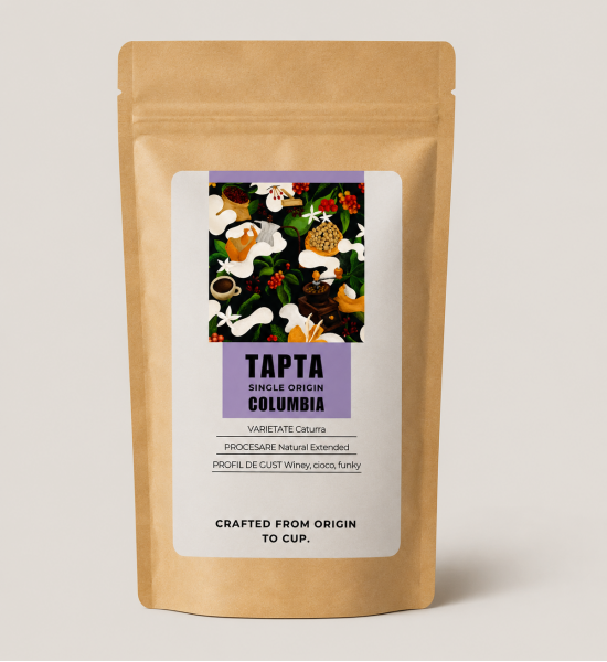 Tapta Columbia - Caturra - Natural Extended - cafea boabe 250 g - 1