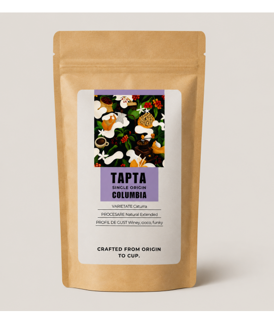 Tapta Columbia - Caturra - Natural Extended - cafea boabe 250 g