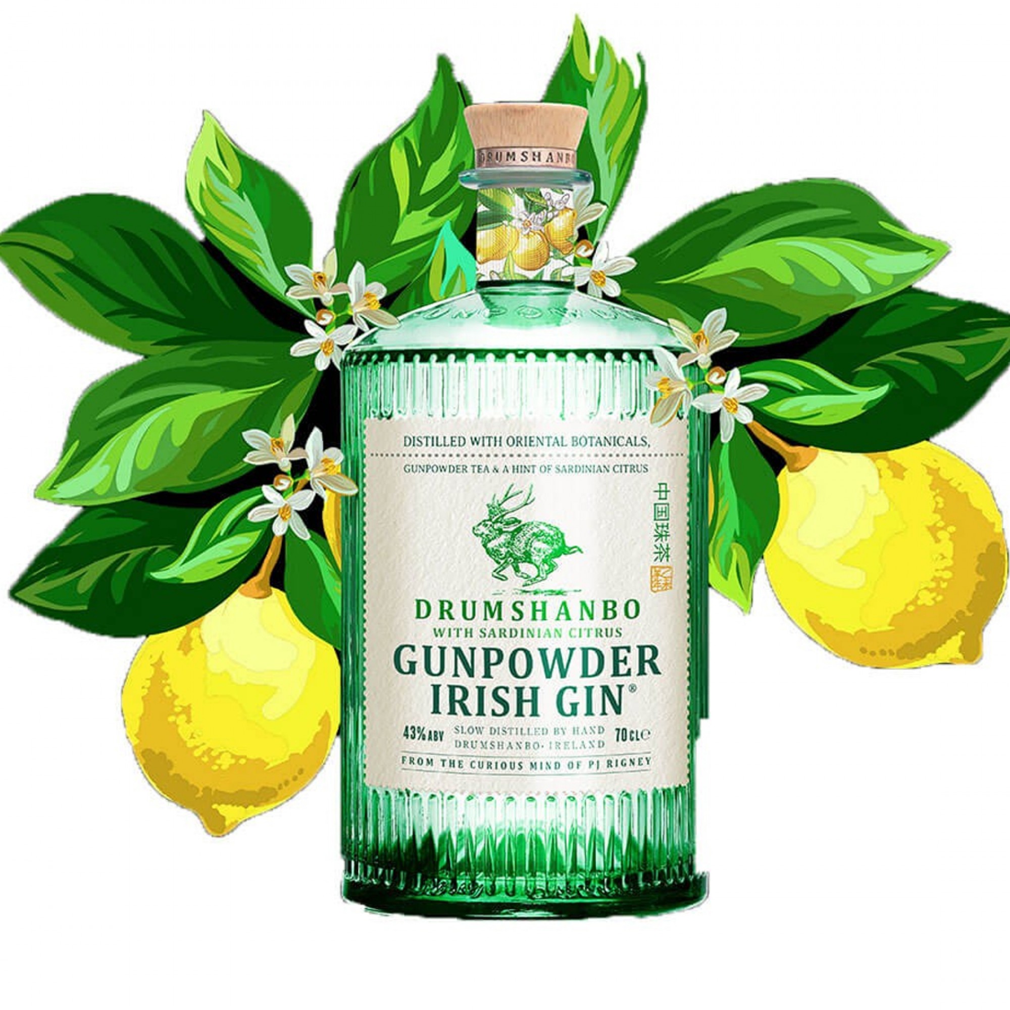 Drumshanbo Gunpowder Irish Gin Ceramic Bottle 0.7L BauturiAlcoolice.ro