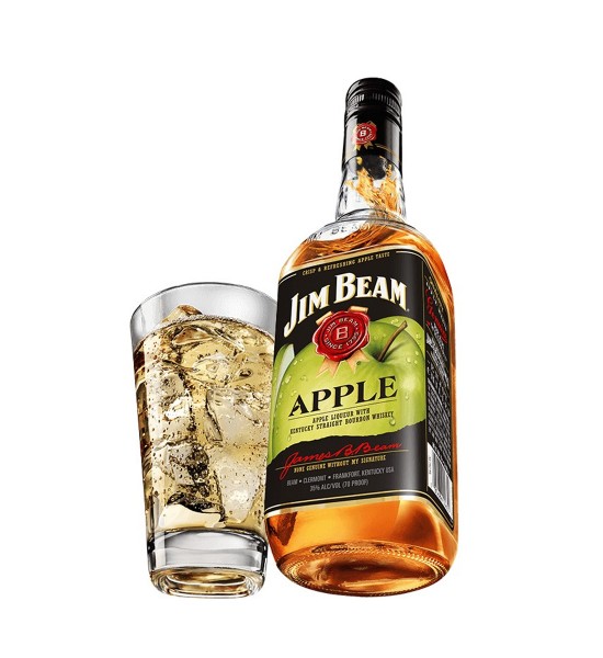 Jim Beam Apple Gift Set Lichior 0.7L - 1