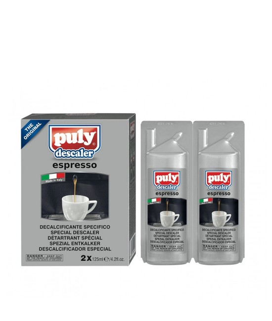 Puly - Solutie lichida decalcifianta pentru espressoare 2 x 125 ml DEZINFECTANT - Puly - Solutie lichida decalcifianta pentru espressoare 2 x 125 ml