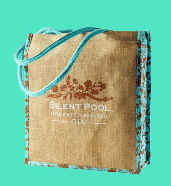 Silent Pool Botanical Pattern Jute Bag - 1