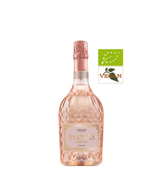 Corvezzo Diamas Cuvee Rose Extra Dry Organic 0.75L Corvezzo Diamas Cuvee Rose Extra Dry Organic 0.75L