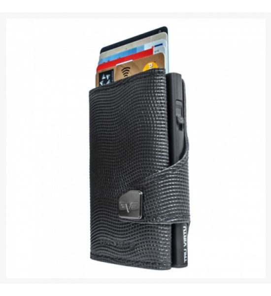 Tru Virtu Portofel Click Slide Croco Black Black Tru Virtu Portofel Click Slide Croco Black Black