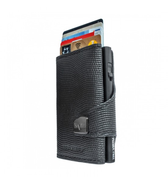 Tru Virtu Portofel Click Slide Lizard Black Black Tru Virtu Portofel Click Slide Lizard Black Black