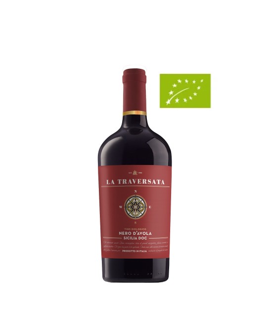 Corvezzo La Traversata Organic Nero D'avola Sicilia - Vin Rosu Sec - Italia - 0.75L SUPER CAMPANIE LUNA DECEMBRIE - Corvezzo La Traversata Organic Nero D'avola Sicilia - Vin Rosu Sec - Italia - 0.75L