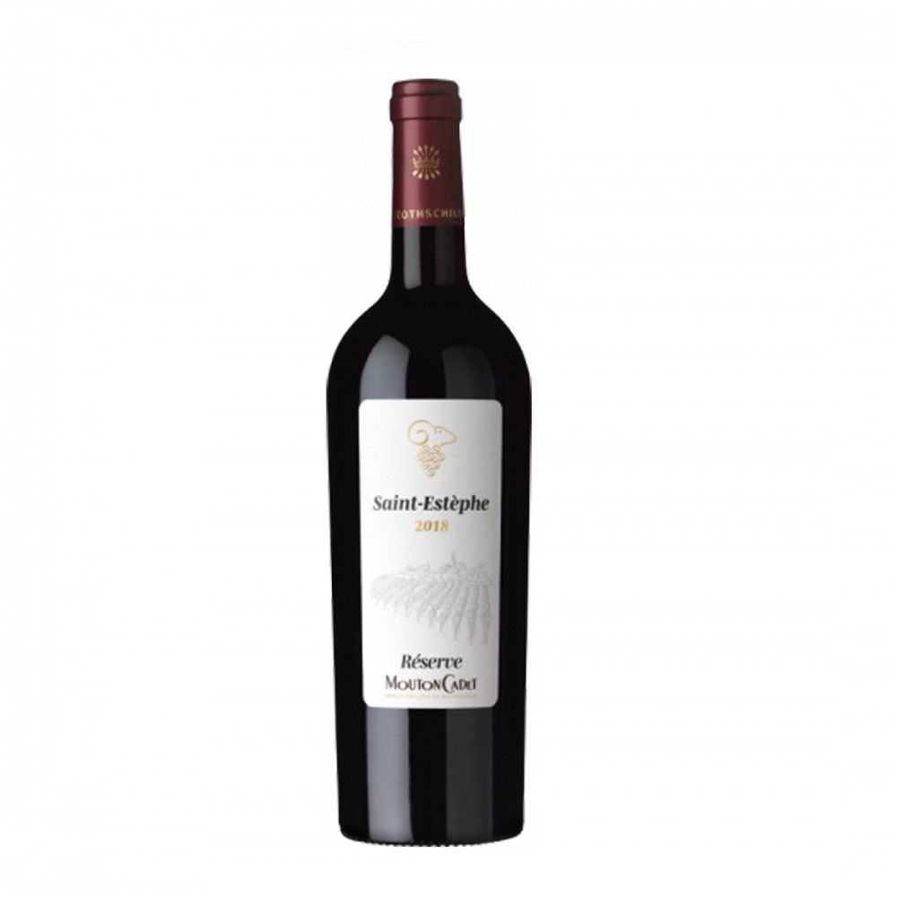 Mouton Cadet Merlot, Cabernet Sauvignon & Petit Verdot Reserve Saint Estephe - Vin Rosu Sec - Franta - 0.75L Mouton Cadet Merlot, Cabernet Sauvignon & Petit Verdot Reserve Saint Estephe - Vin Rosu Sec - Franta - 0.75L