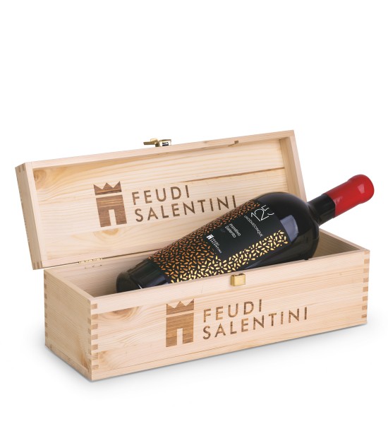 Feudi Salentini 125 Primitivo del Salento IGP Magnum Cutie Lemn - Vin Rosu Sec - Italia - 1.5L - 1