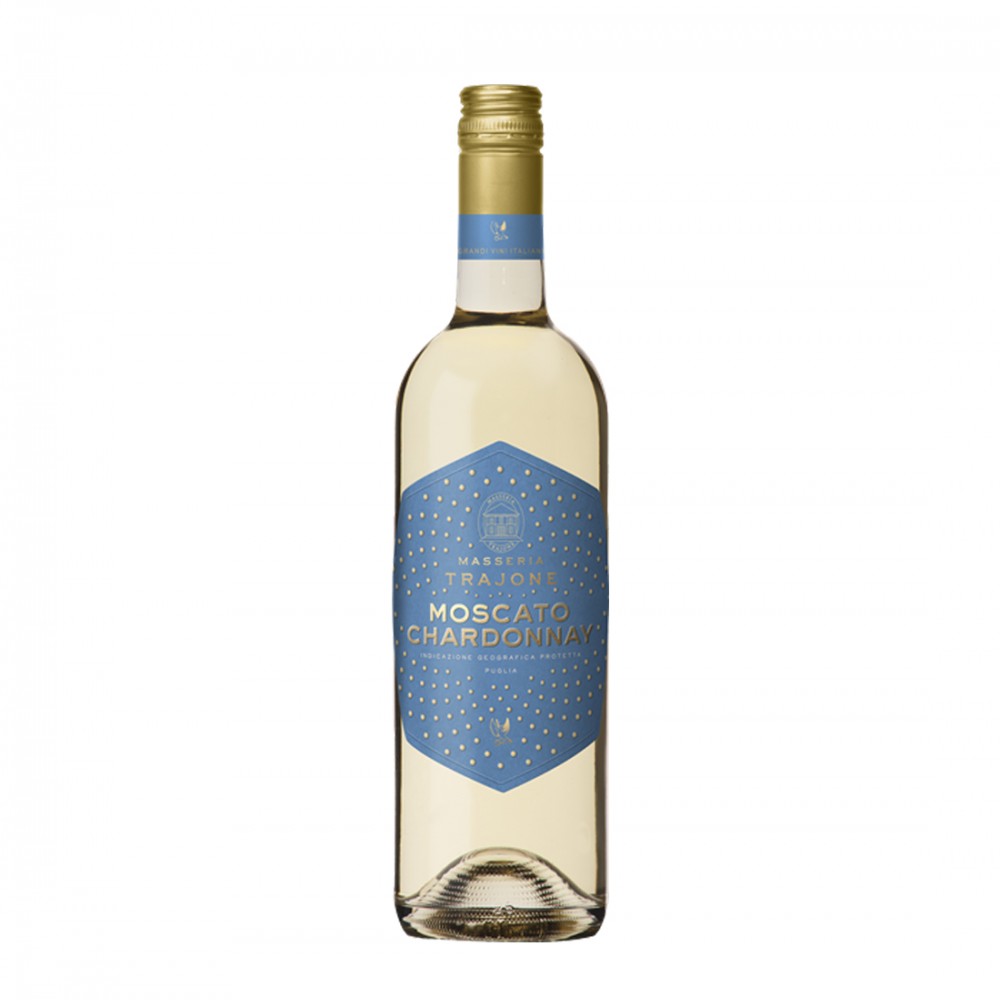 Masseria Trajone Moscato Chardonnay Vin Alb Sec - Italia - 0.75L Masseria Trajone Moscato Chardonnay Vin Alb Sec - Italia - 0.75L