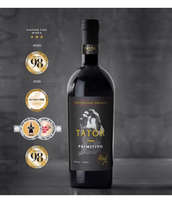 Tator Collezione Privata Primitivo Puglia - Vin Rosu Sec - Italia - 0.75L VIN ROSU - Tator Collezione Privata Primitivo Puglia - Vin Rosu Sec - Italia - 0.75L