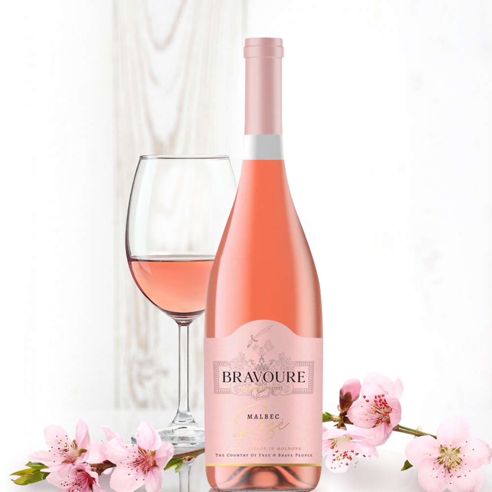Bravoure by Chateau Cristi Malbec - Vin Rose Sec - Republica Moldova - 0.75L Bravoure by Chateau Cristi Malbec - Vin Rose Sec - Republica Moldova - 0.75L