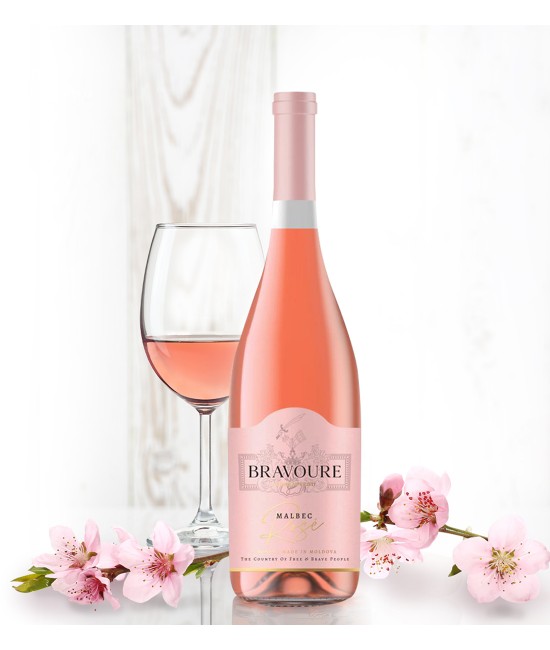Bravoure by Chateau Cristi Malbec - Vin Rose Sec - Republica Moldova - 0.75L VINURI REPUBLICA MOLDOVA - Bravoure by Chateau Cristi Malbec - Vin Rose Sec - Republica Moldova - 0.75L