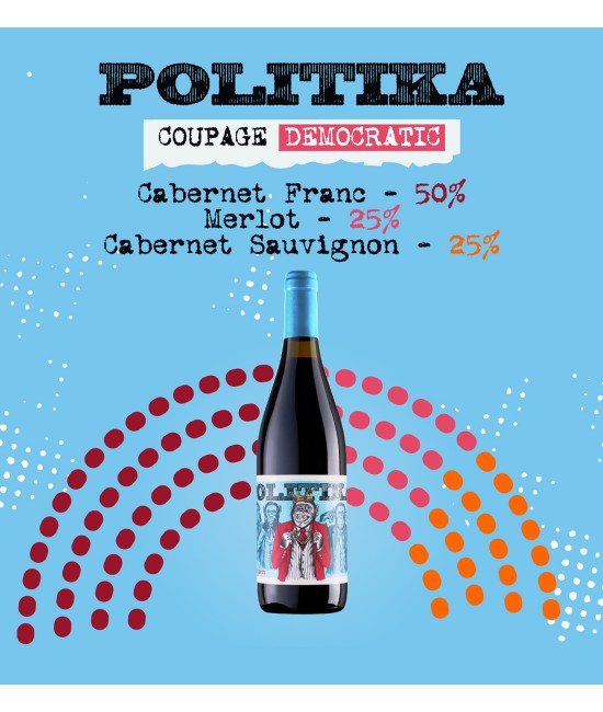 Politika by Chateau Cristi Coupage Democratic - Vin Rosu Sec - Republica Moldova - 0.75L VINURI CHATEAU CRISTI - Politika by Chateau Cristi Coupage Democratic - Vin Rosu Sec - Republica Moldova - 0.75L