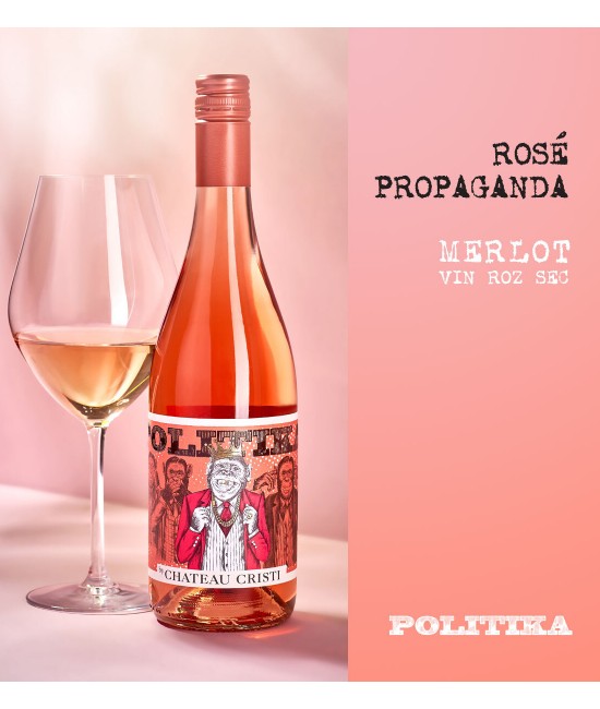 Politika by Chateau Cristi Propaganda - Vin Rose Sec - Republica Moldova - 0.75L VINURI CHATEAU CRISTI - Politika by Chateau Cristi Propaganda - Vin Rose Sec - Republica Moldova - 0.75L