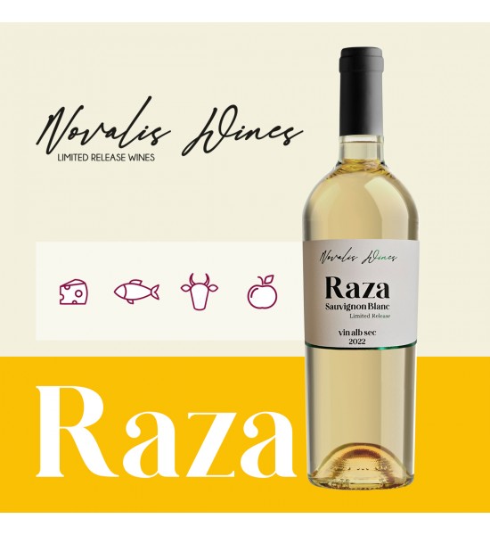 Novalis Wines RAZA Sauvignon Blanc - Vin Alb Sec - Romania - 0.75L - 1