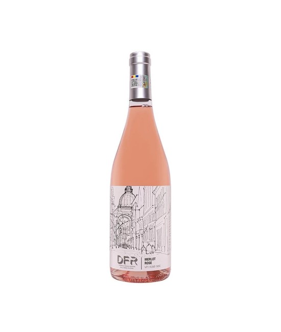 PRODUSE NOI - Domeniile Franco Romane Merlot Bio - Vin Rose Sec - Romania - 0.75L