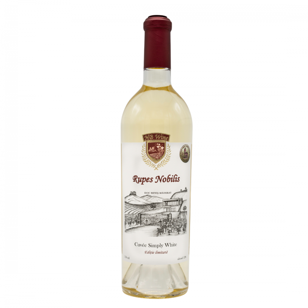 HB Wine Rupes Nobilis Cuvee Simply White - Vin Alb Sec- Romania - 0.75L HB Wine Rupes Nobilis Cuvee Simply White - Vin Alb Sec- Romania - 0.75L