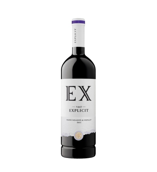 Recas Explicit Rara Neagra - Merlot DOP CMD - Vin Rosu Sec- Romania - 0.75L - 1