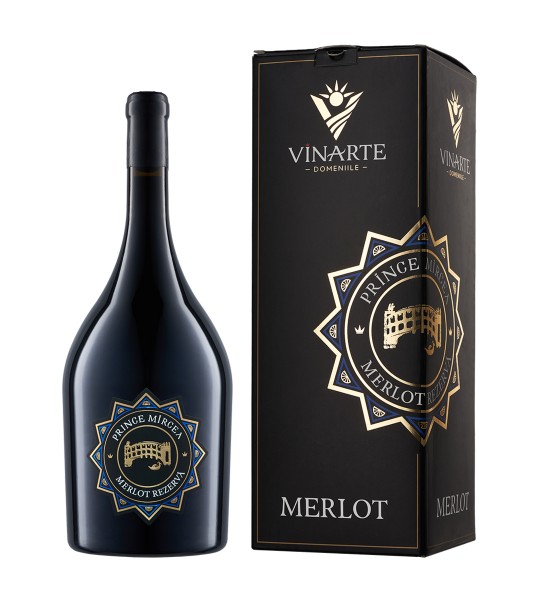 Vinarte Prince Mircea Merlot Magnum - Vin Rosu Demisec - Romania - 1.5L - 1