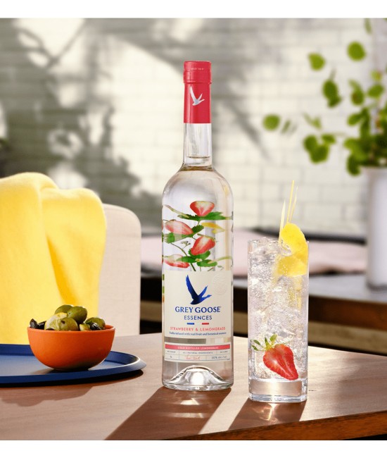 Grey Goose Essences Strawberry & Lemongrass Vodka 1L Grey Goose Essences Strawberry & Lemongrass Vodka 1L