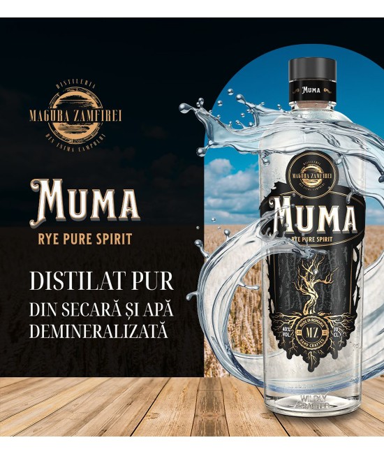 Magura Zamfirei Muma Rye Pure Spirit 0.7L VODKA ARTIZANALA - Magura Zamfirei Muma Rye Pure Spirit 0.7L