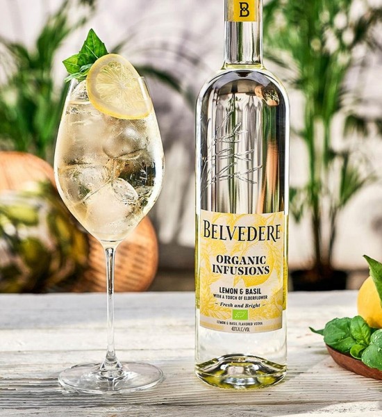 Belvedere Organic Infusions Lemon & Basil Vodka 0.7L - 1