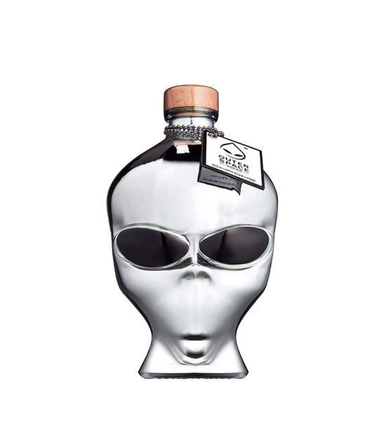 Vodka Outer Space Alien Head Chrome Edition 0.7L  - 1