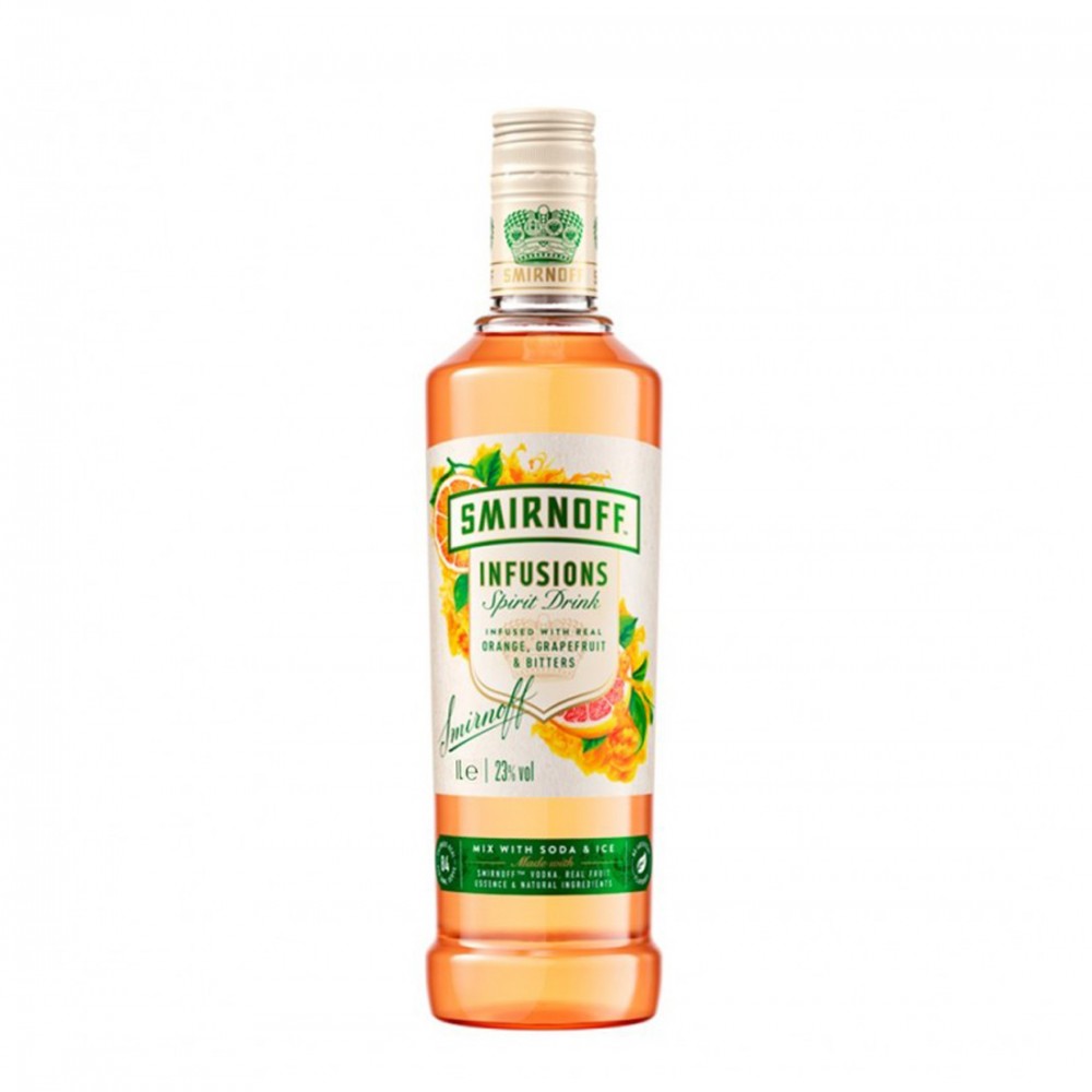 Smirnoff Infusions Orange Grapefruit & Bitters Vodka 1L Smirnoff Infusions Orange Grapefruit & Bitters Vodka 1L